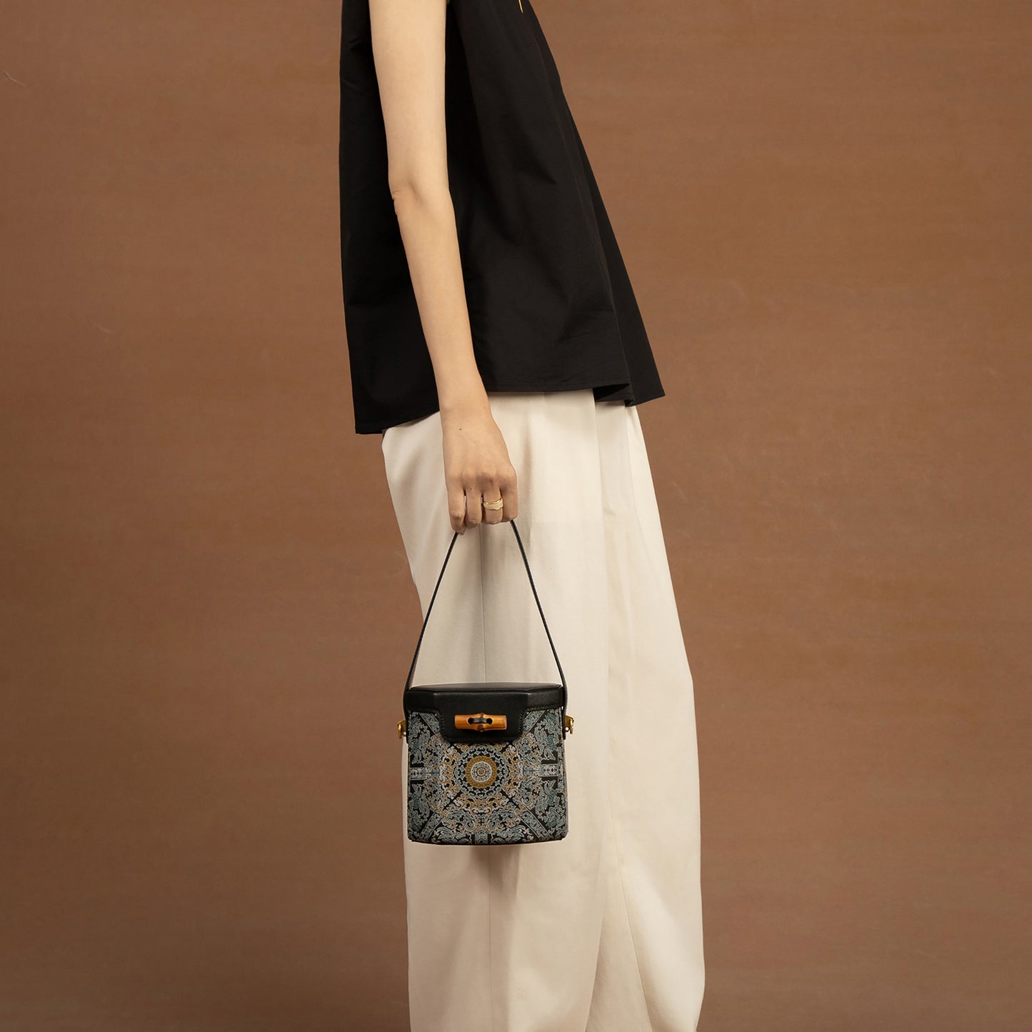 Song Brocade Elegance Silk Lucky Tote Bag