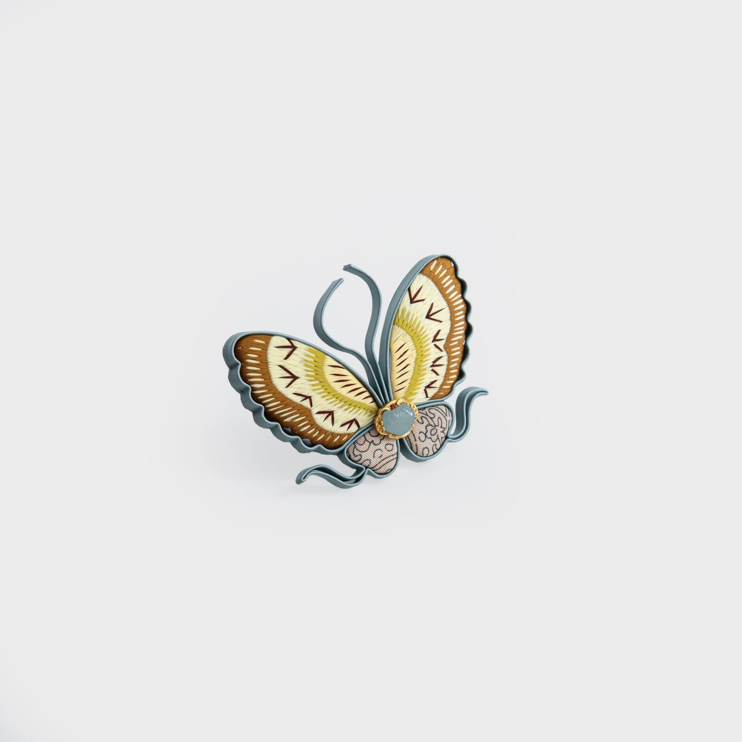 Elegant Brown Butterfly Brooch