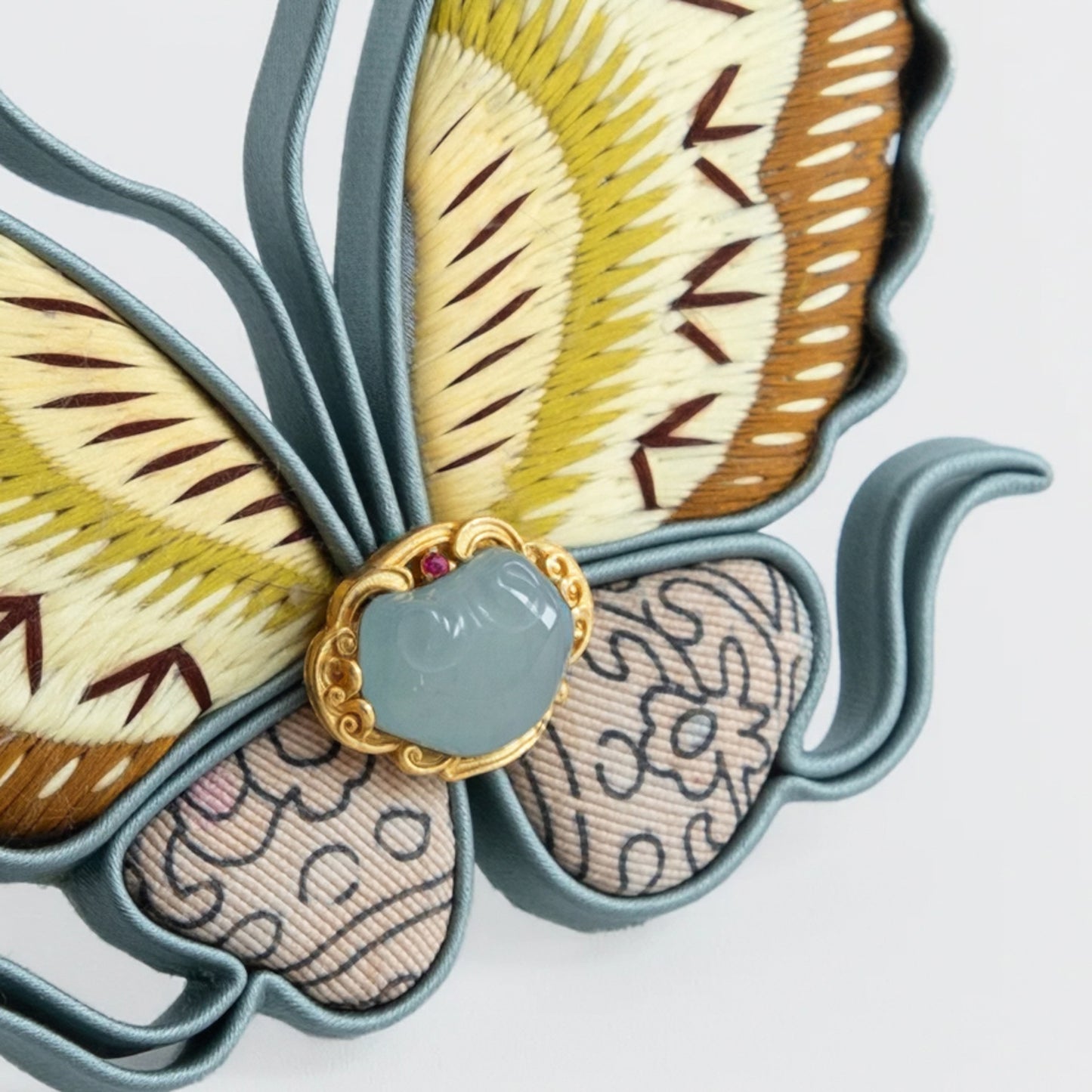 Elegant Brown Butterfly Brooch