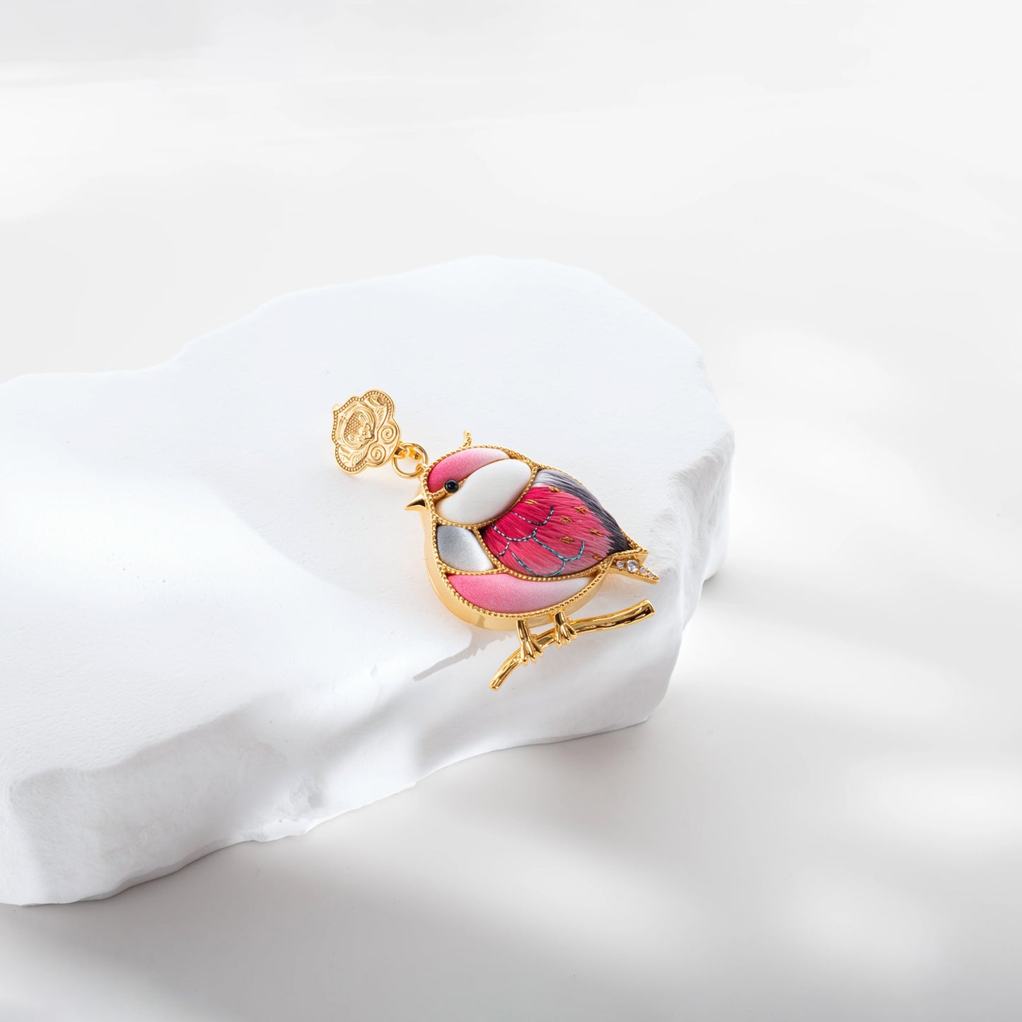 Elegant Handmade Bird Brooch