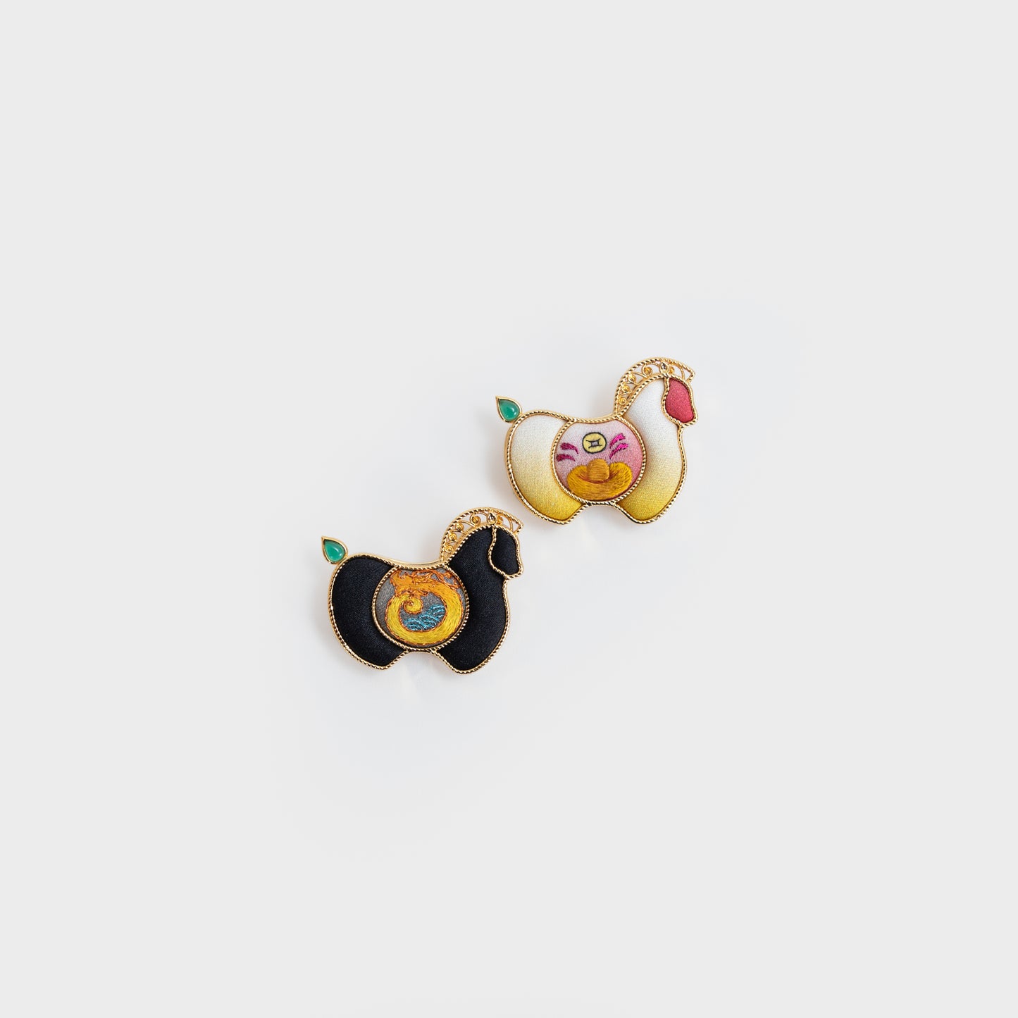 Handmade horse brooch