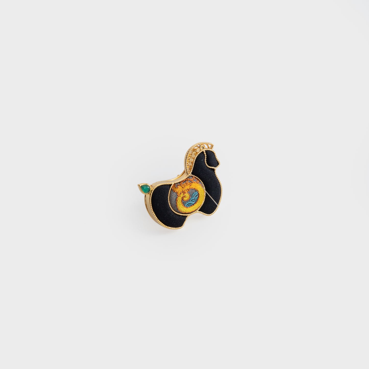 Handmade horse brooch