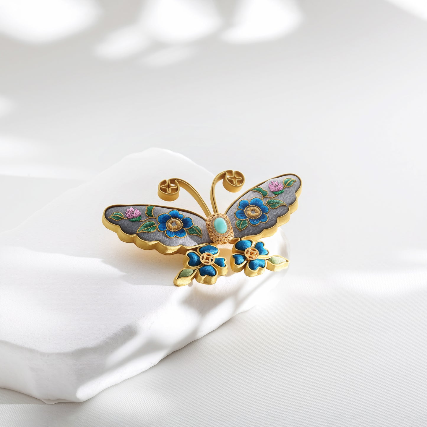 Butterfly Silk Brooch