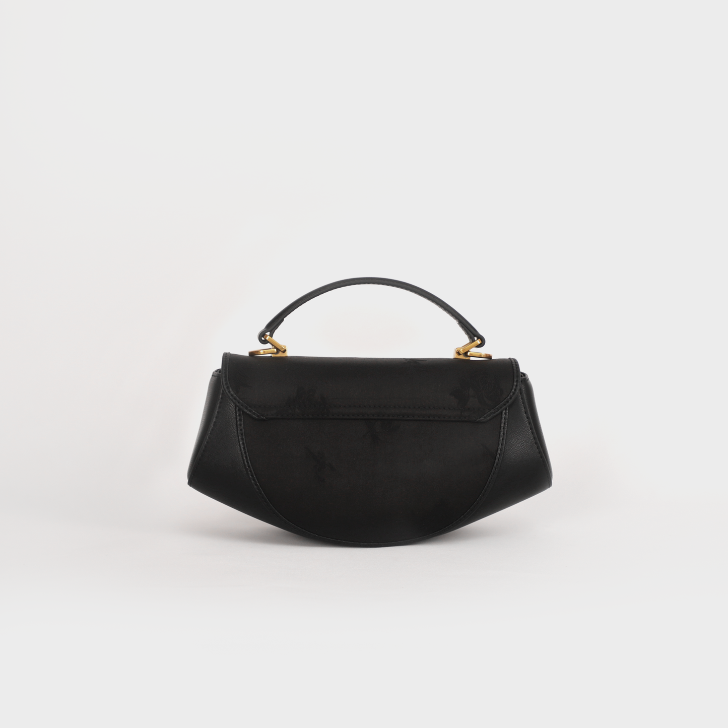 black silk handbag