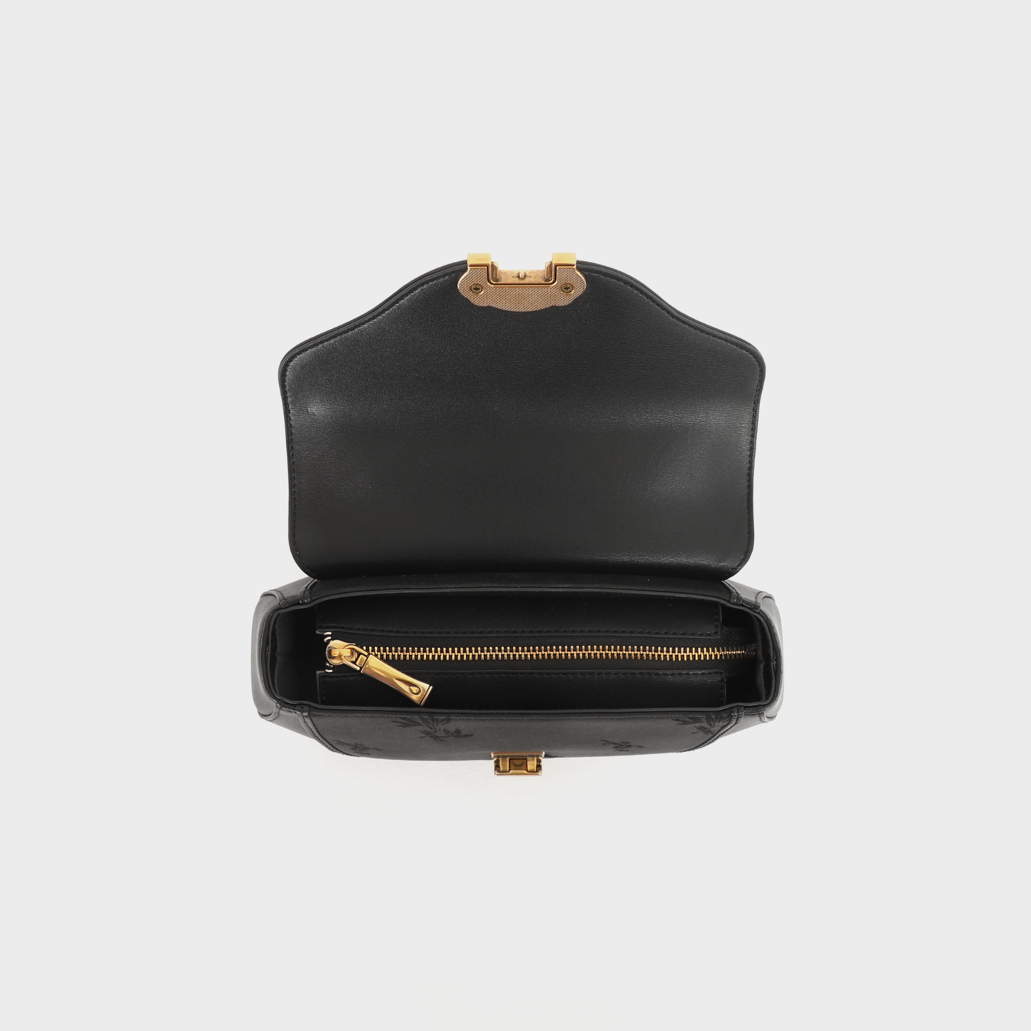 black silk handbag