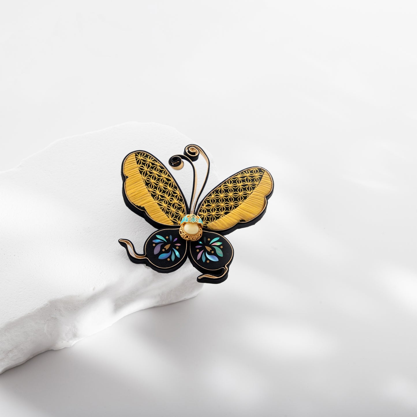 Golden Butterfly Brooch
