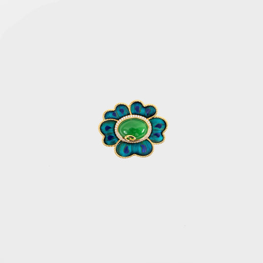 Silk flower brooch