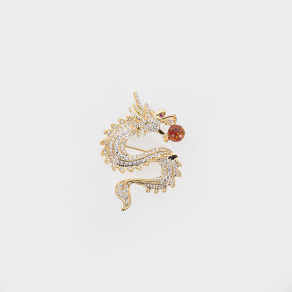 Dragon Brooch – Lacquered Masterpiece