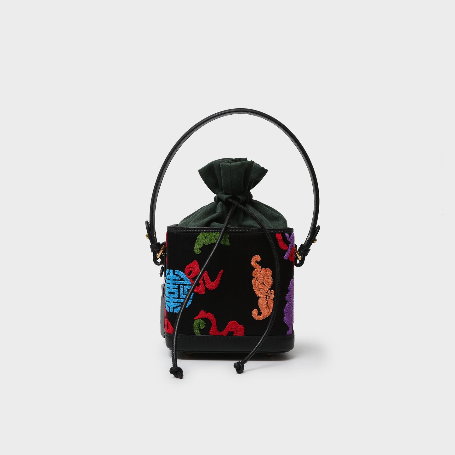 Artisanal Zhangrong Velvet Mini Bucket Bag