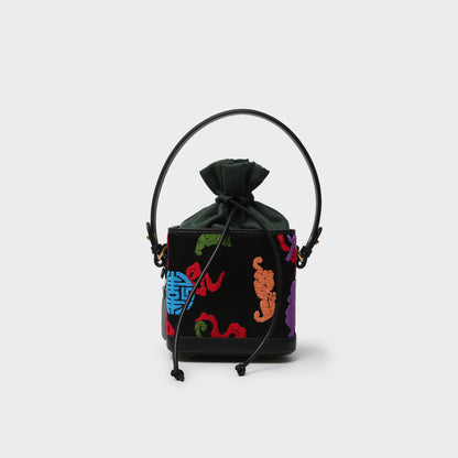 Artisanal Zhangrong Velvet Mini Bucket Bag