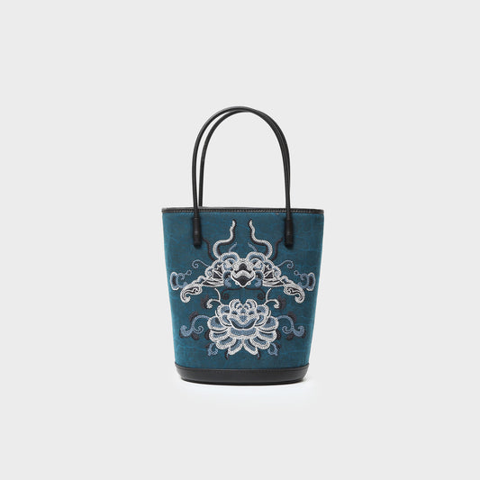 Artisanal Xiangyunsha Bucket Bag