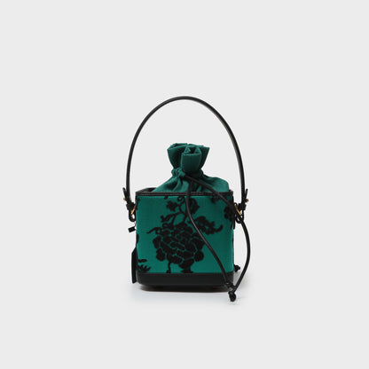Artisanal Zhangrong Velvet Mini Bucket Bag