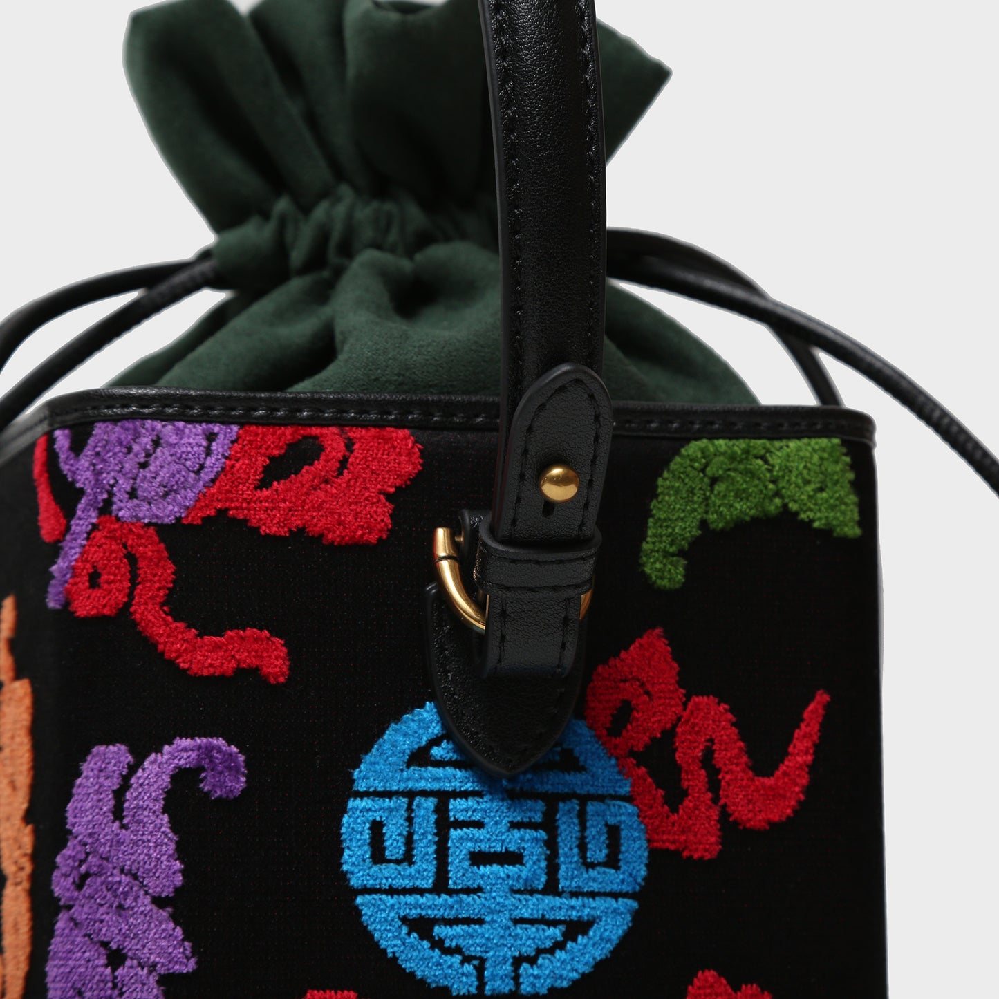 Artisanal Zhangrong Velvet Mini Bucket Bag