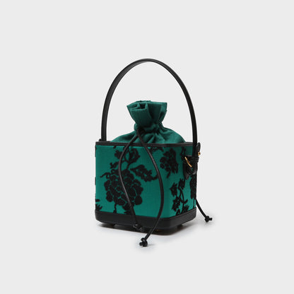 Artisanal Zhangrong Velvet Mini Bucket Bag