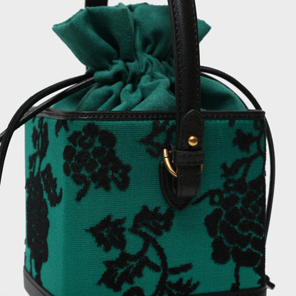 Artisanal Zhangrong Velvet Mini Bucket Bag