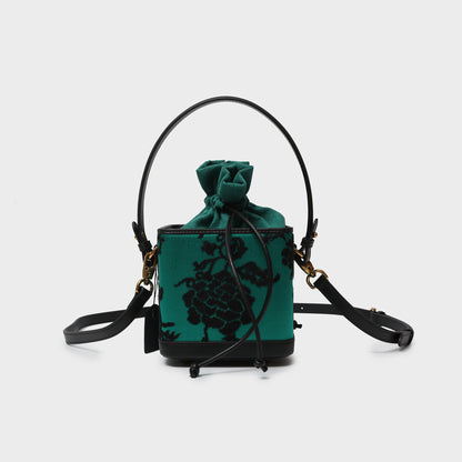 Artisanal Zhangrong Velvet Mini Bucket Bag