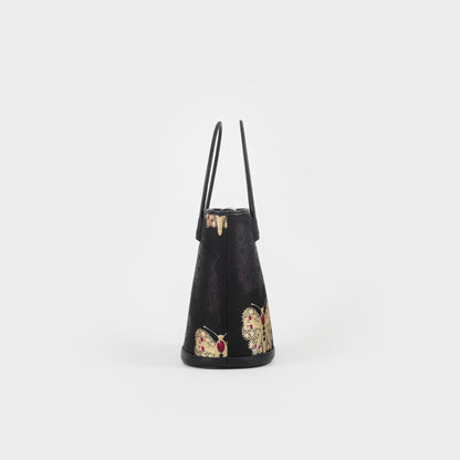 black butterfly handbag