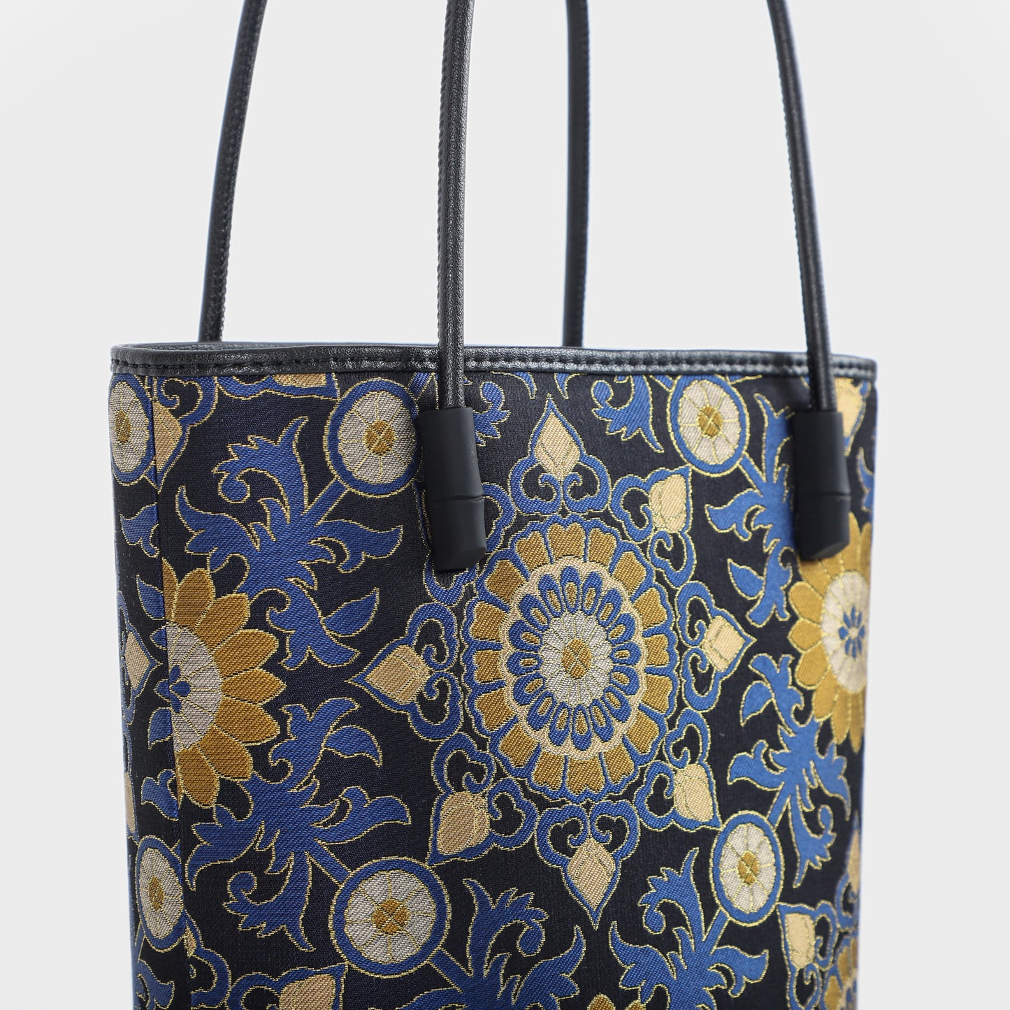 black floral handbag