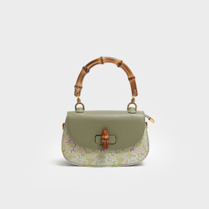 Mulberry Silk Song Brocade Bag with Vine Pattern - Dual-style Evening Clutch