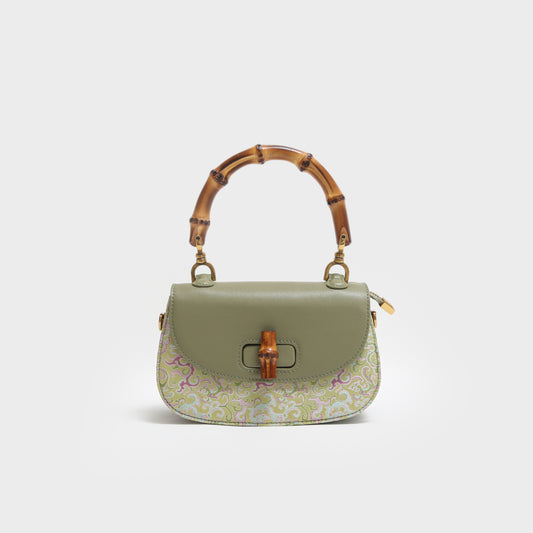 Mulberry Silk Song Brocade Bag with Vine Pattern - Dual-style Evening Clutch