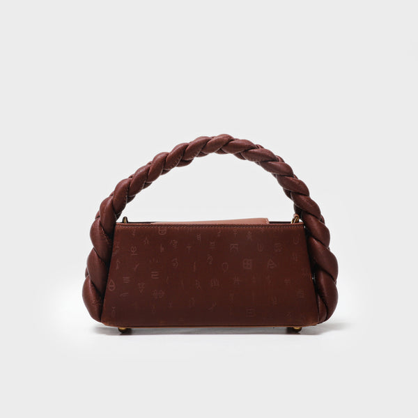 Red Woven Handle Handbag