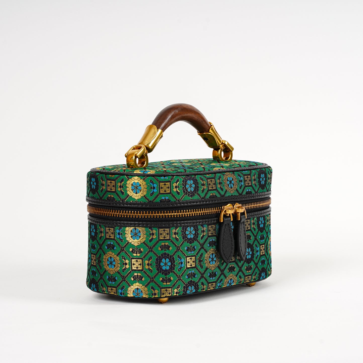 Mulberry Silk & Shu Brocade Treasure Box Clutch Bag – Elegant Evening Crossbody Purse