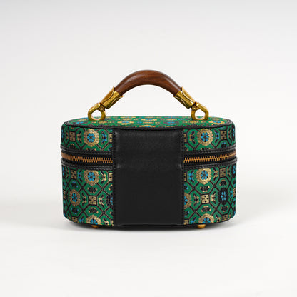 Mulberry Silk & Shu Brocade Treasure Box Clutch Bag – Elegant Evening Crossbody Purse
