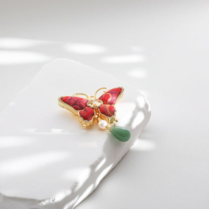 Red Butterfly Brooch