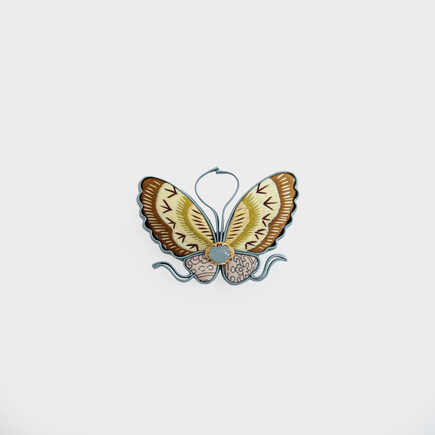 Elegant Brown Butterfly Brooch