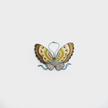 Elegant Brown Butterfly Brooch