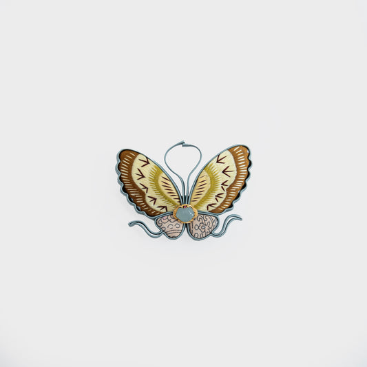 Elegant Brown Butterfly Brooch