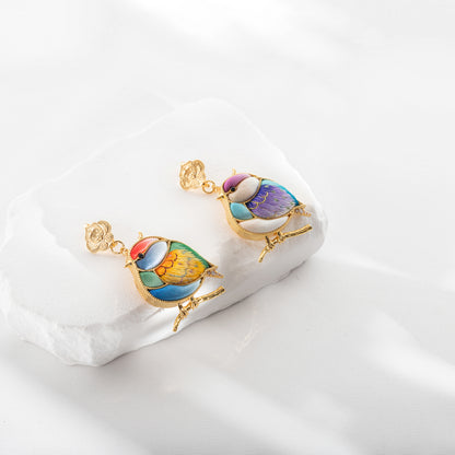 Elegant Handmade Bird Brooch