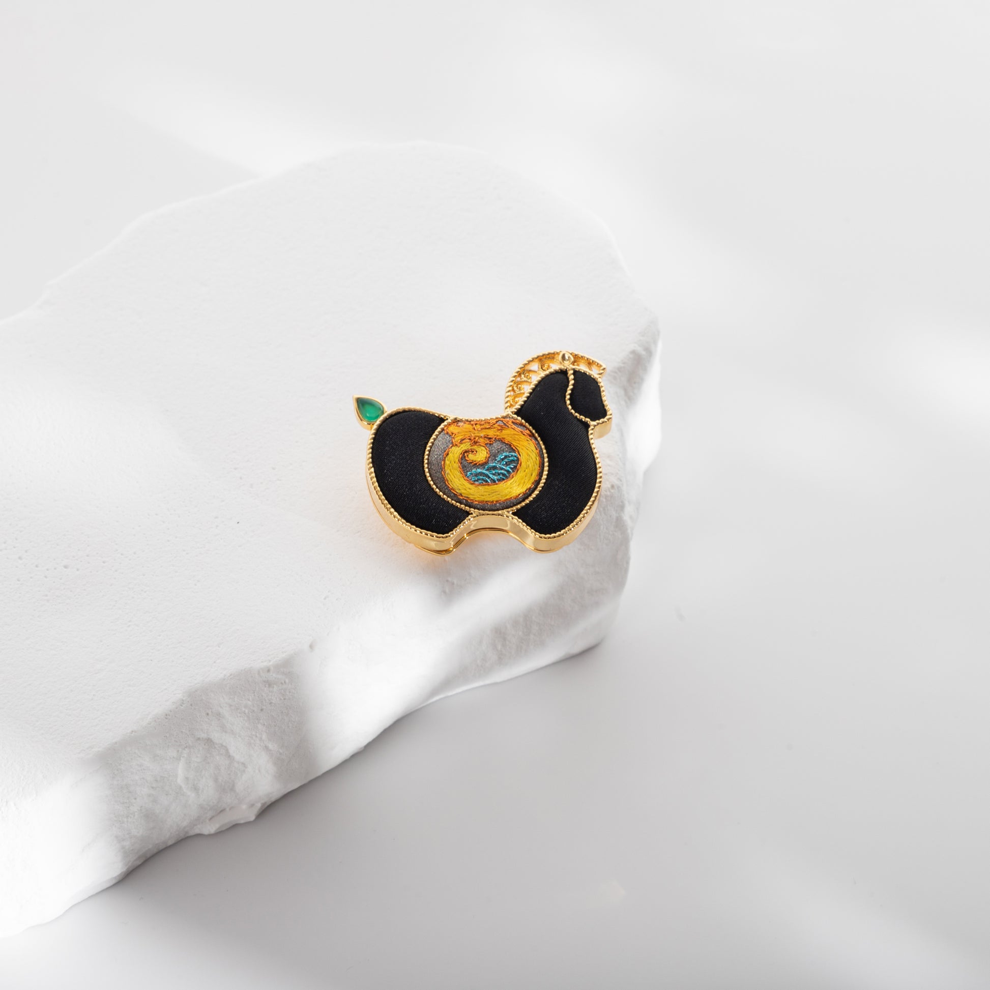 Handmade horse brooch