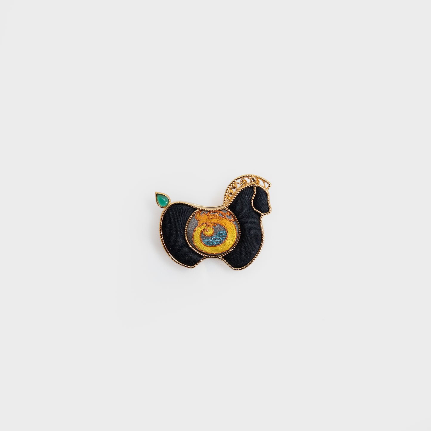 Handmade horse brooch