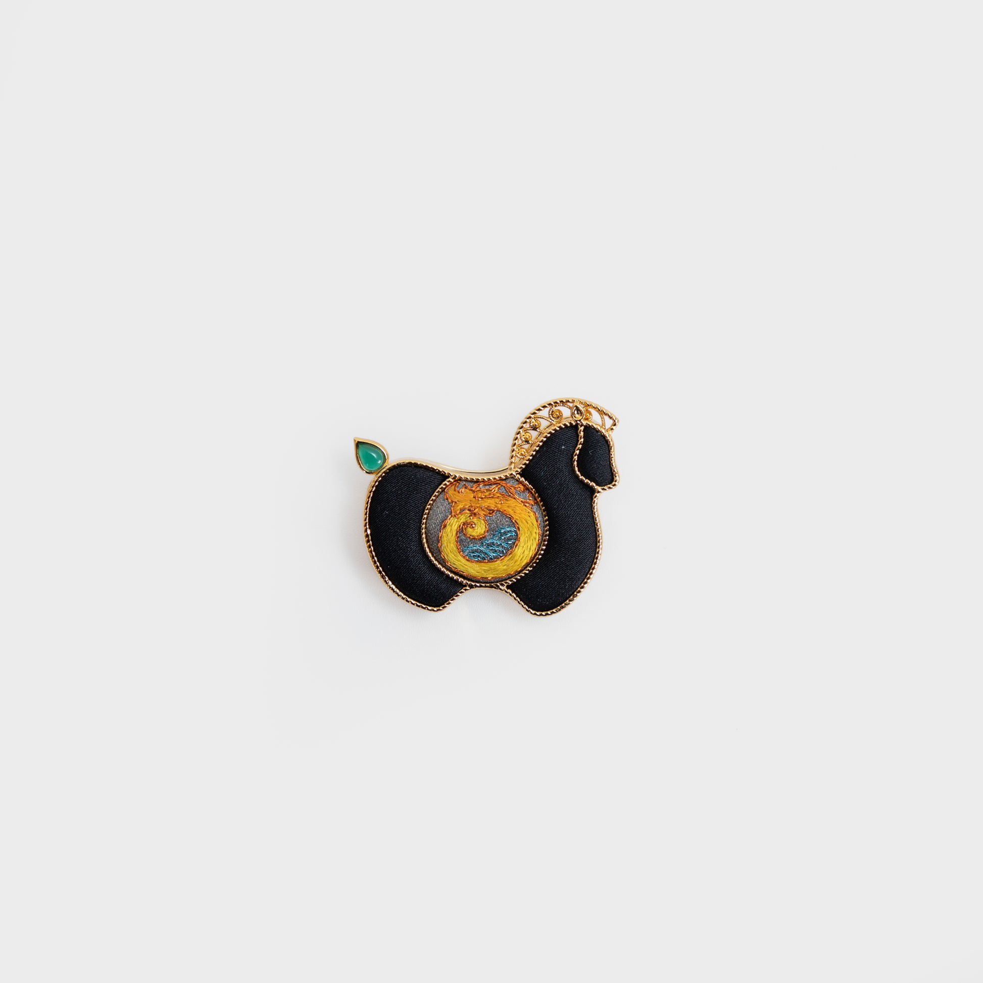 Handmade horse brooch