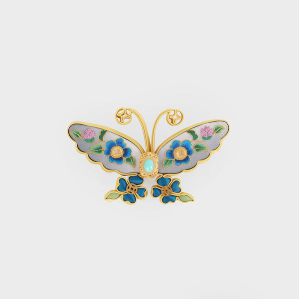 Butterfly Silk Brooch