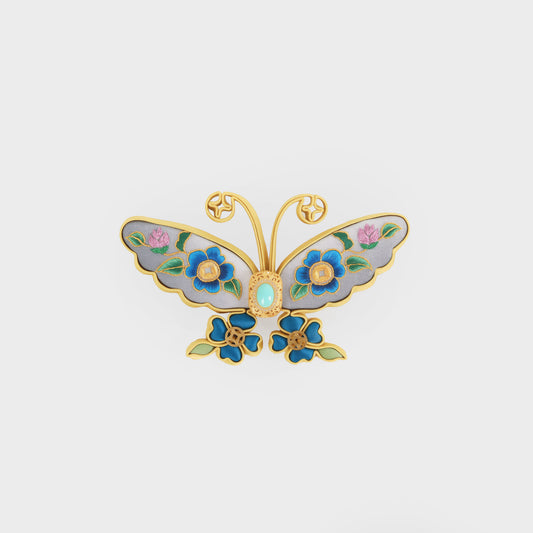 Butterfly Silk Brooch