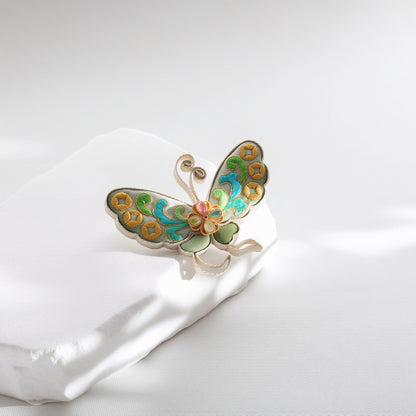 Butterfly Silk Brooch