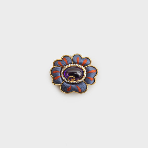 Silk-brooch