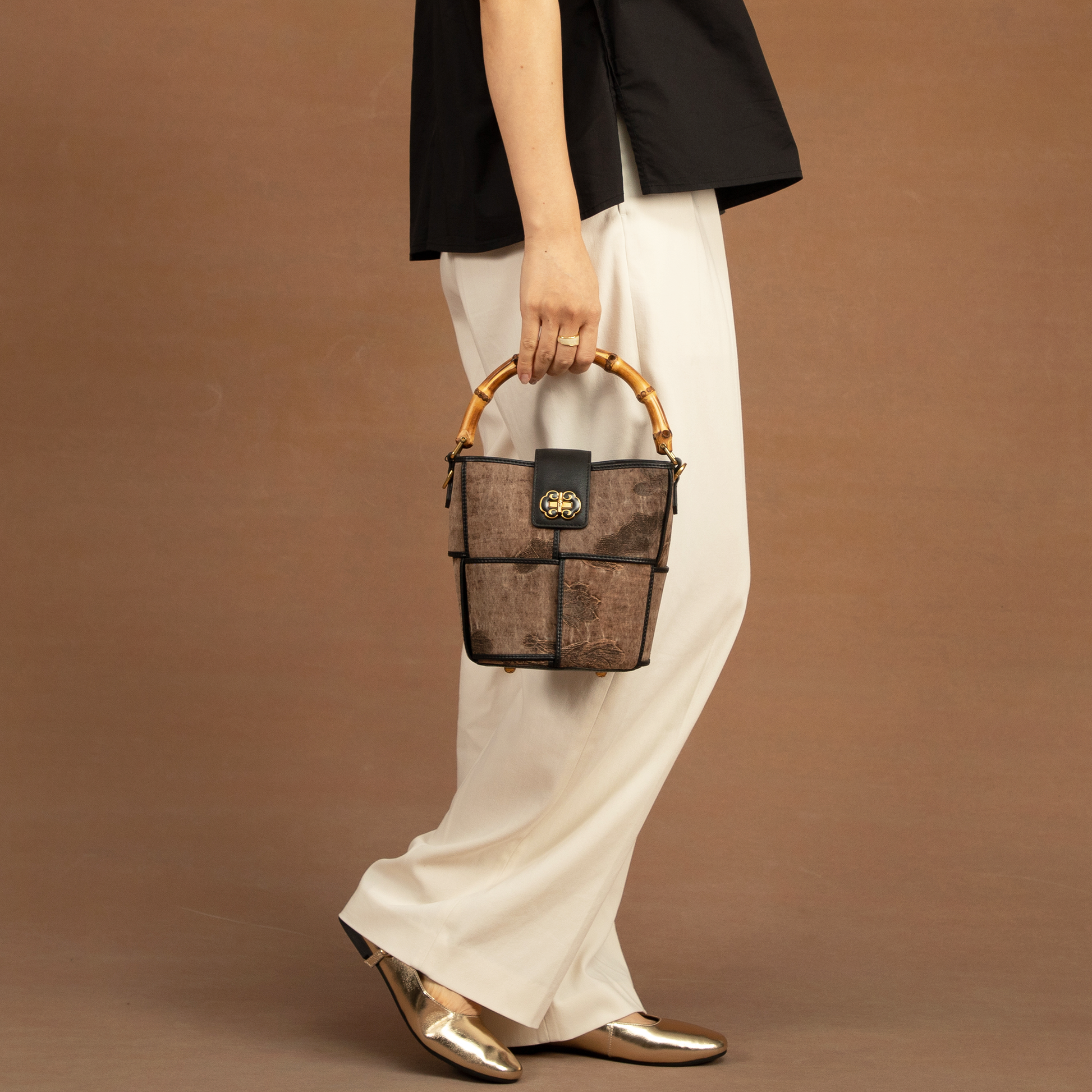 bamboo handle designer bag