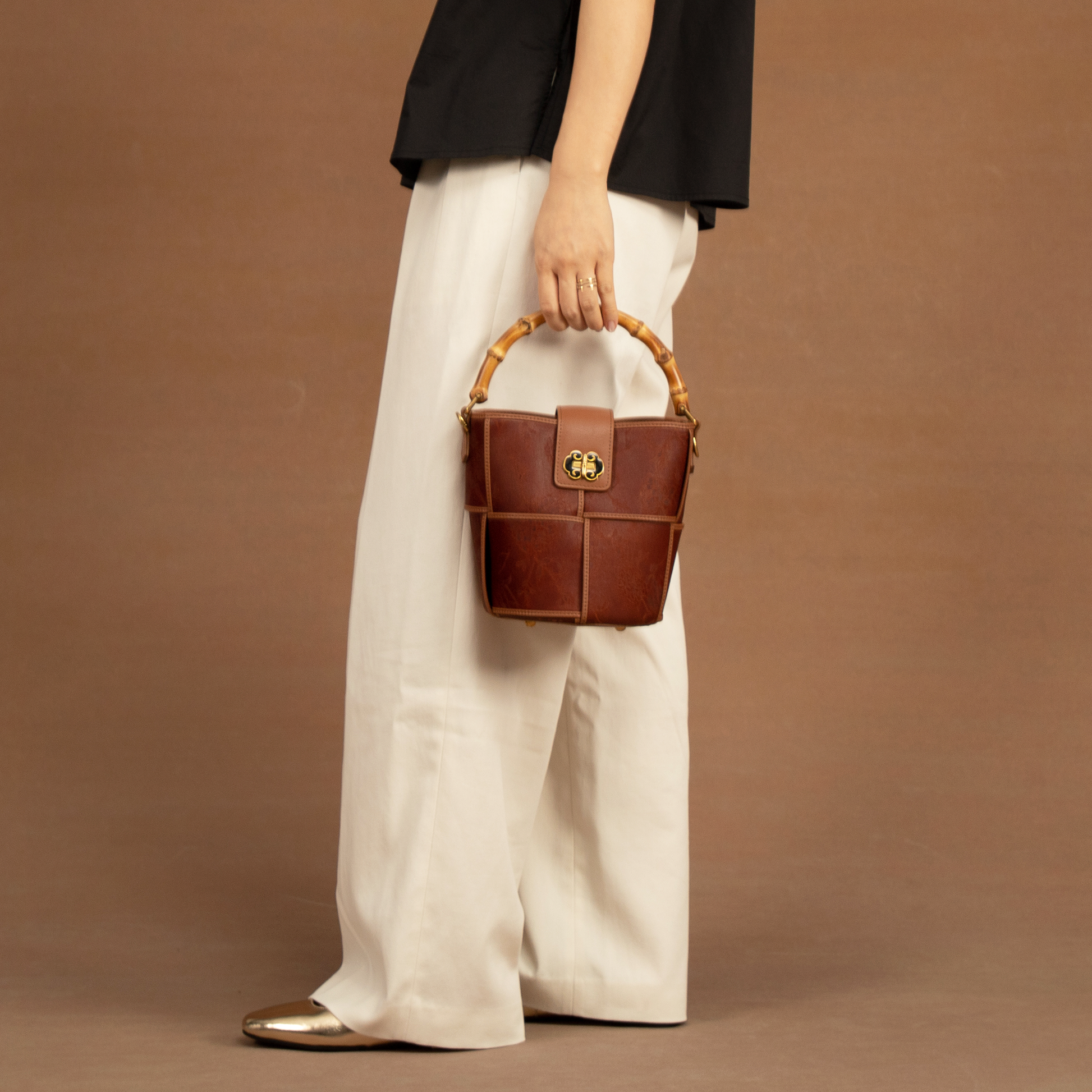 bamboo handle purse