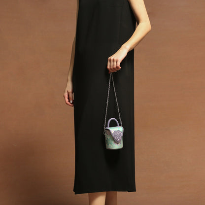 Silk evening bag