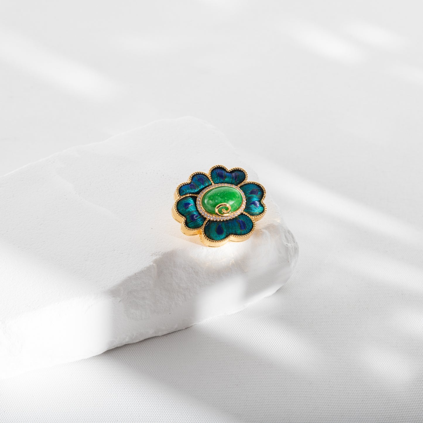 Silk flower brooch