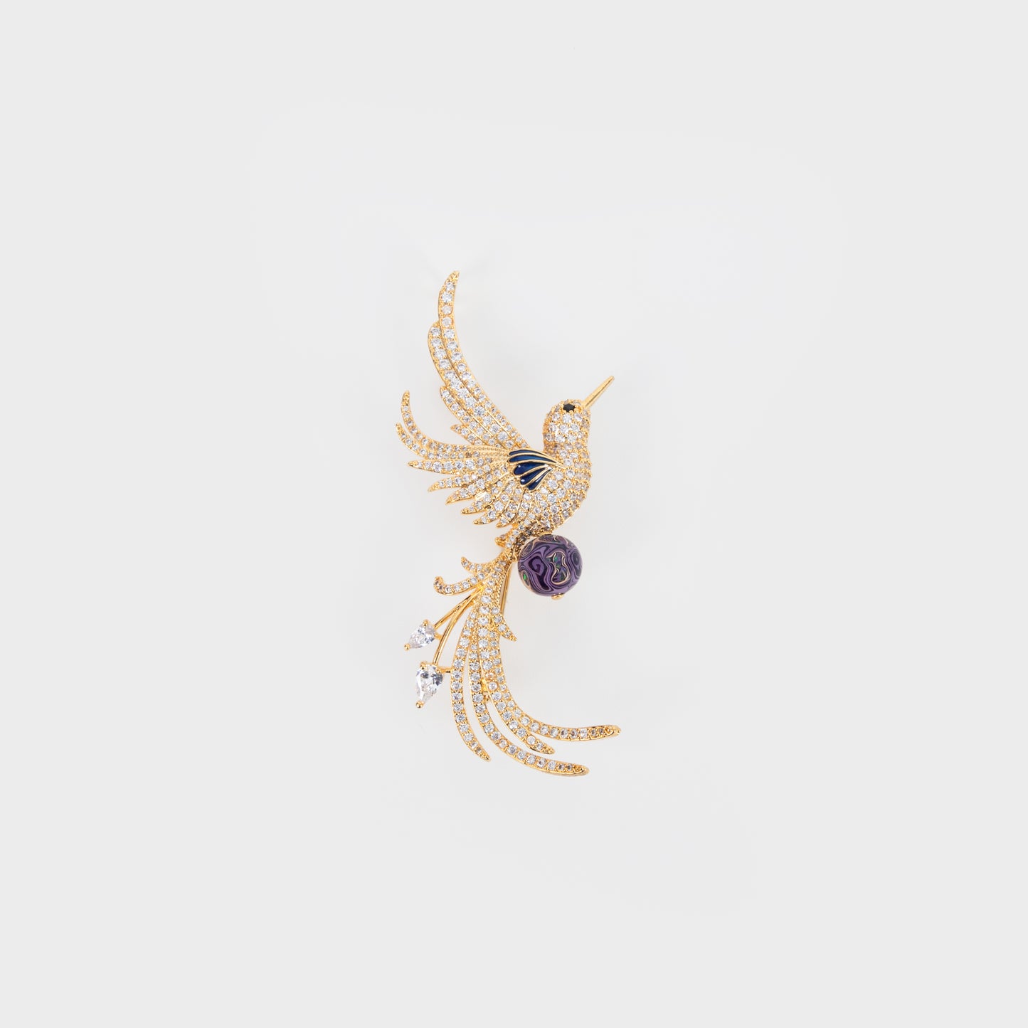Handmade Phoenix Brooch – Lacquered Design
